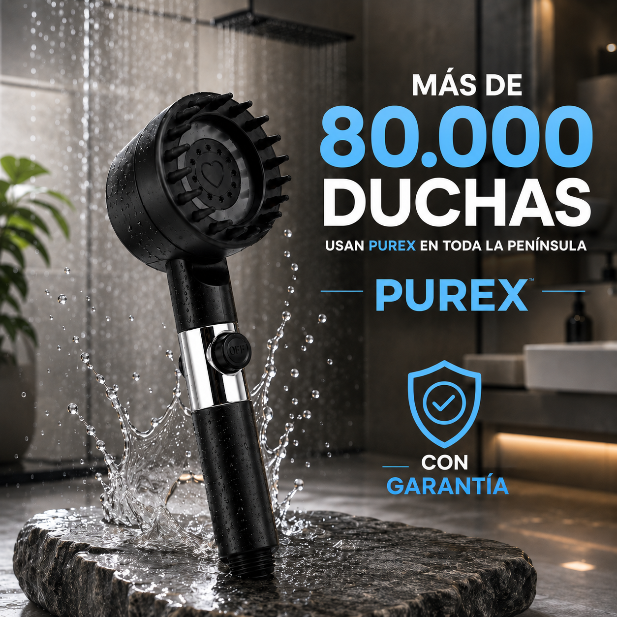 Cabezal de ducha de alta presión Purex™